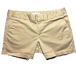 Banana Republic Women's Cashew Stretch Cotton Sateen Hampton Fit Shorts-Size 10